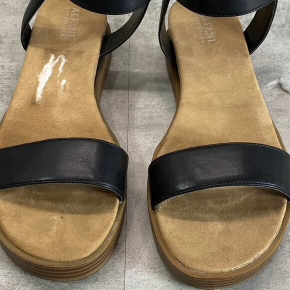 ALFANI Step N' Flex Women's Black Cherryll Sliver Flatform Wedge Sandals SZ 9.5 - Picture 5 of 11